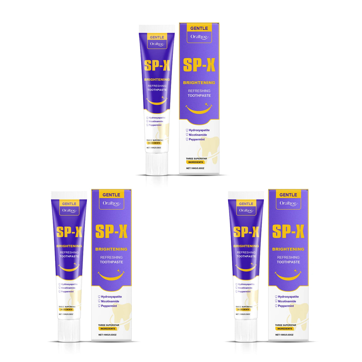 Hydroxyapatite Teeth Brightening Toothpaste Mint Charcoal Niacinamide Fresh Clean Removes Plaque Reduces Deposits Keeps Teeth Bright Refreshing Oral Care