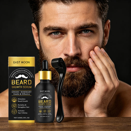 60ML Beard Growth Serum Gentle Cleaning Dirts Nourishing Revitalise Strengthening Hair Volumizing Smoothing Bread Growing Serum