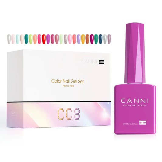 30pcs/set CANNI TPO FREE HEMA FREE Gel Polish VIPKit WholeSet New Learner Nail Maincure Gel Varnish Branded Suitcase