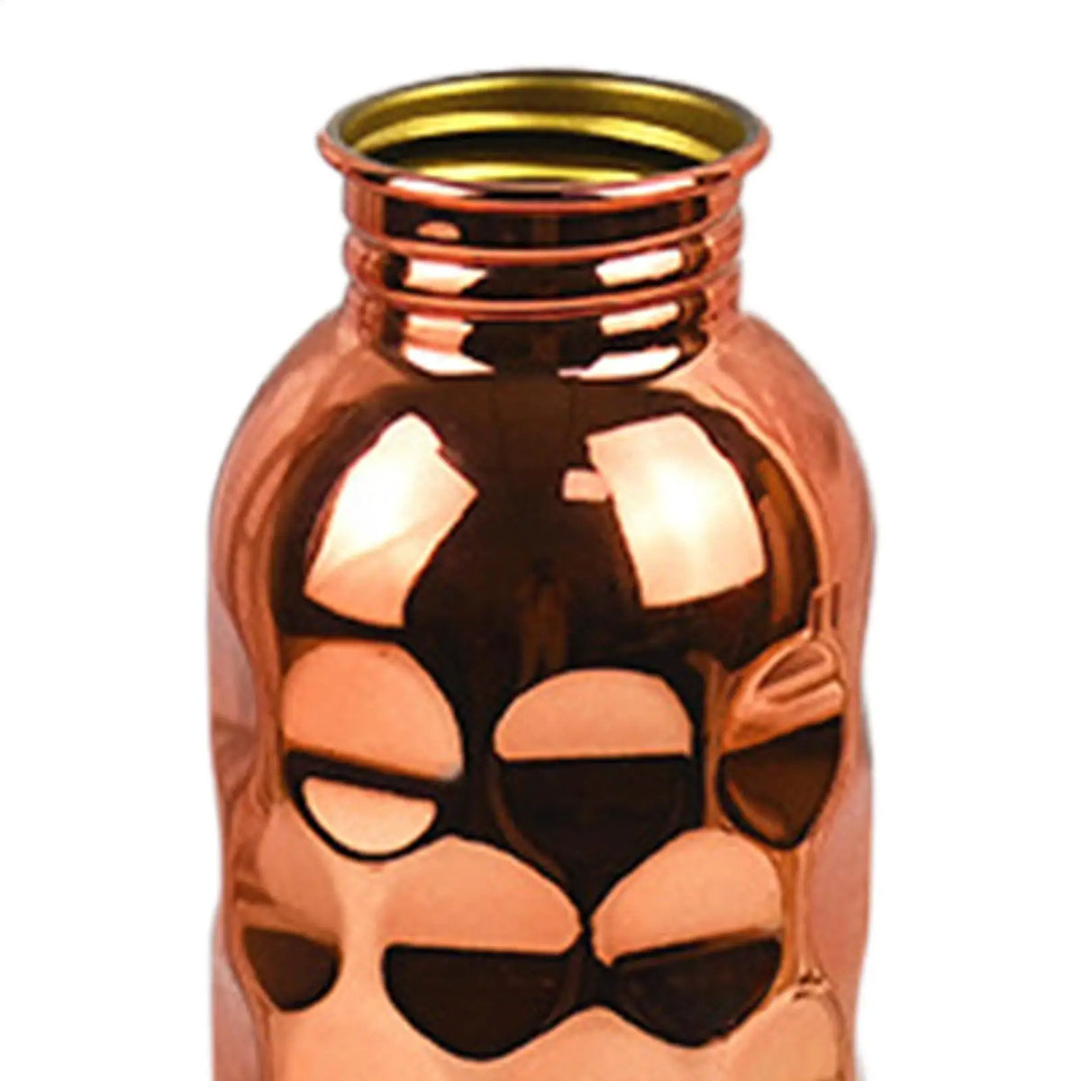 1000ml Copper Drinking Bottle Hammer Pattern Leakproof Sports Water Bottle Outdoor Cycling Gym Fitness Travel Drinking Cup