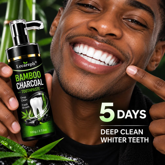 5 Days Bamboo Charcoal Toothpaste 9.9% Hydroxyapatite Nicotinamide Whitens Teeth Deep Removal Herbal Gentle Men's Toothpaste