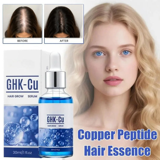 GHK-Cu Copper Peptide Hair Growth Serum – Anti Hair Loss Regrowth Treatment, Root Strengthen Scalp Moisturizer Hair Oil