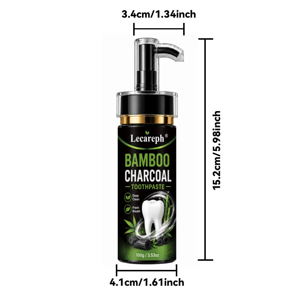 5 Days Bamboo Charcoal Toothpaste 9.9% Hydroxyapatite Nicotinamide Whitens Teeth Deep Removal Herbal Gentle Men's Toothpaste