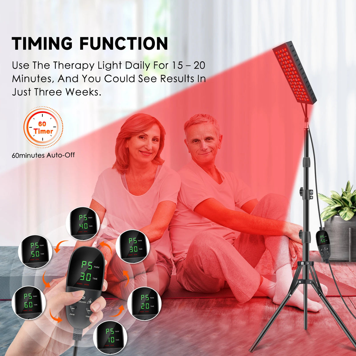 Astarexin 75 LEDs 80W Red Light Panel 660nm & 850nm Near Infrared Light, LED Therapy Light for Body, Back, Waist, Shoulder, Daily Wellness Use