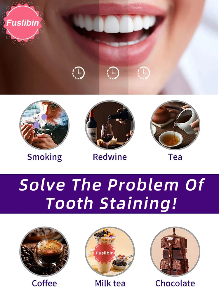 V34 Dental Toothpaste Whitening Instant Teeth Whitener Tooth Stain Tartar Hygiene Fresh Breath Cleaner Oral