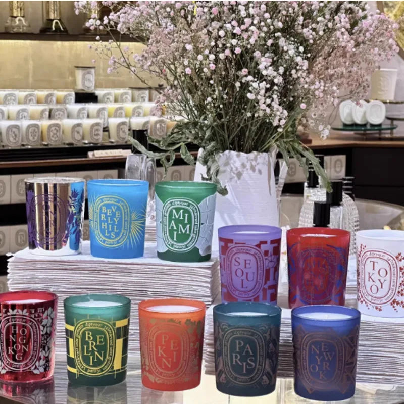 Romantic Transparent Scented Fragrance Candle Light Gift Scented Aromatic Candles Guest Gift Candles Wedding Candles Candle Jar