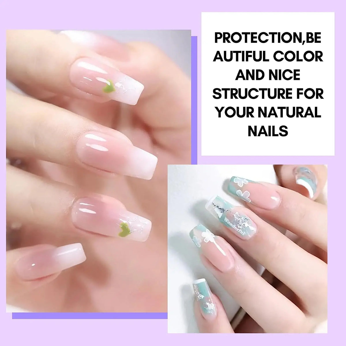 Makartt 5-in-1 Builder Gels Nail Gel Extension Nail Strengthen & Nail Repair Base Coat Nail Polish Soak Off  UV/LED Lamp Needed