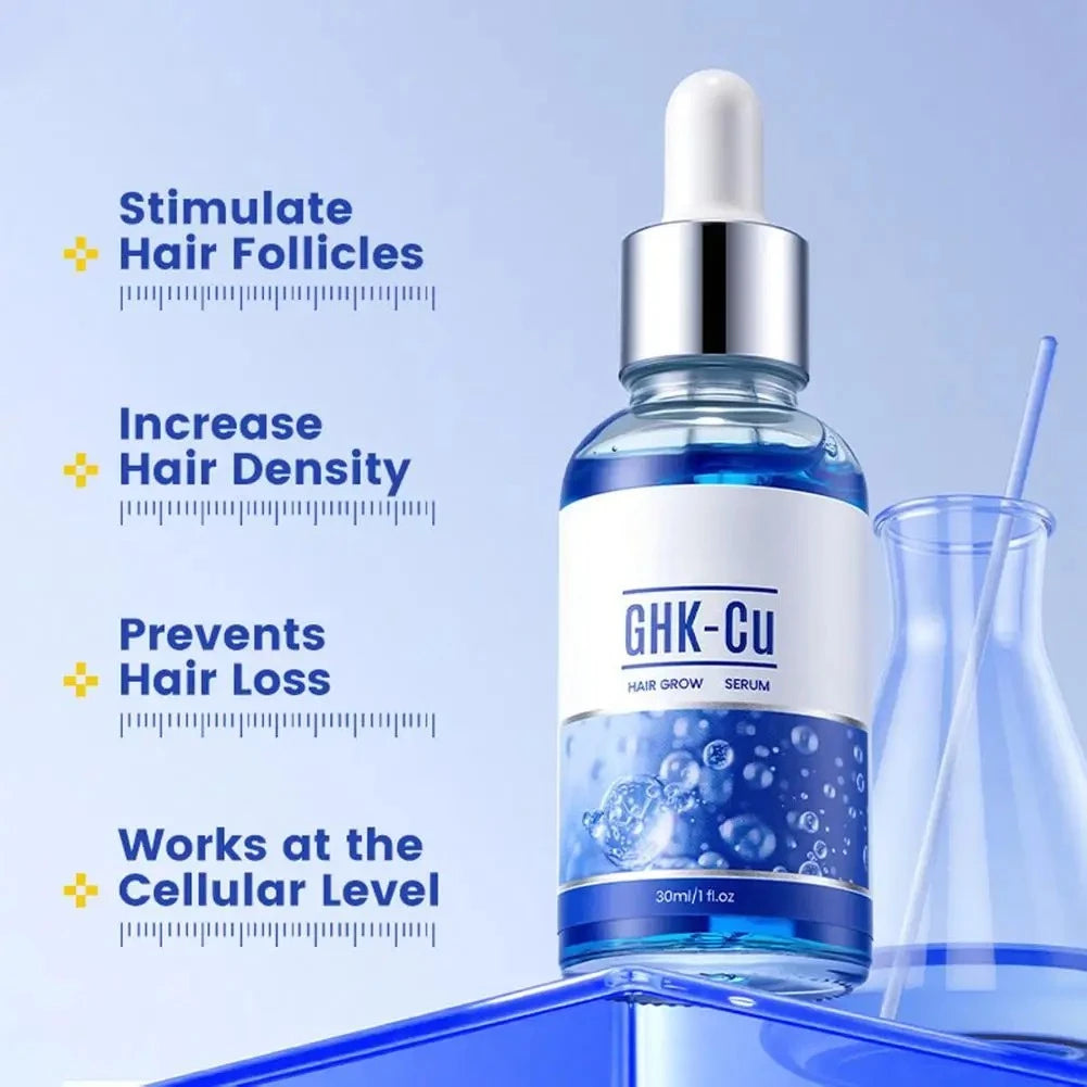 GHK-Cu Copper Peptide Hair Growth Serum – Anti Hair Loss Regrowth Treatment, Root Strengthen Scalp Moisturizer Hair Oil
