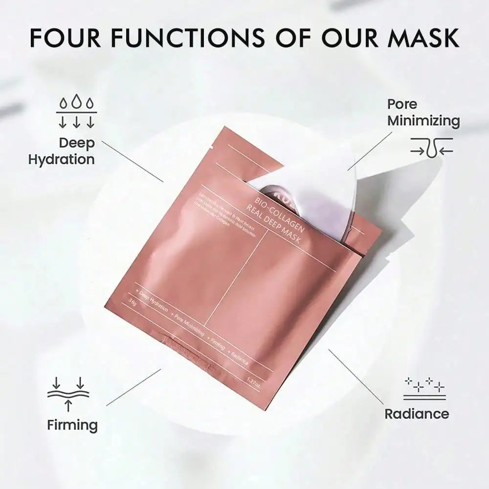 Collagen Real Deep Mask, Hydrating Overnight Hydrogel Mask, Relieve Wind-Caused Dry Skin, Improve Skin Plumpness & Tighten Pores