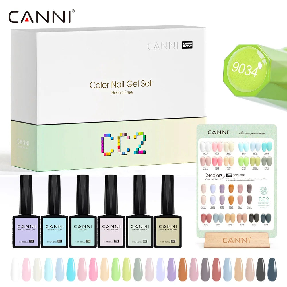 30pcs/set CANNI TPO FREE HEMA FREE Gel Polish VIPKit WholeSet New Learner Nail Maincure Gel Varnish Branded Suitcase
