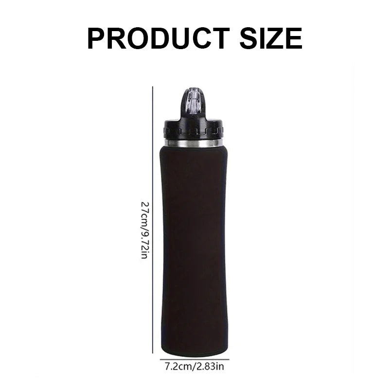 Custom Name Stainless Steel Water Bottle Engraved Insulated Tumbler with Carabiner Handle, Leakproof Travel Flask for Hiking.
