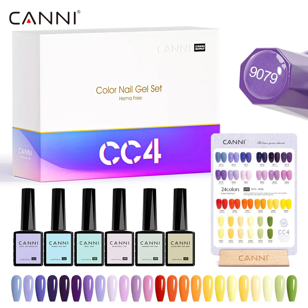 30pcs/set CANNI TPO FREE HEMA FREE Gel Polish VIPKit WholeSet New Learner Nail Maincure Gel Varnish Branded Suitcase