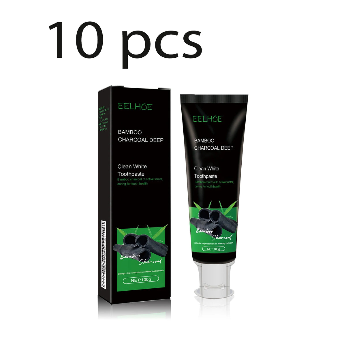 Bamboo Charcoal Brightening Toothpaste Gentle Surface Stain Removal Fresh Breath Daily Oral Care Mint 100g