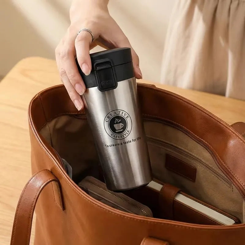 Double-Walled Stainless Steel Thermos 380/510ML Insulated Travel Flask for Hot & Cold Drinks Outdoors
