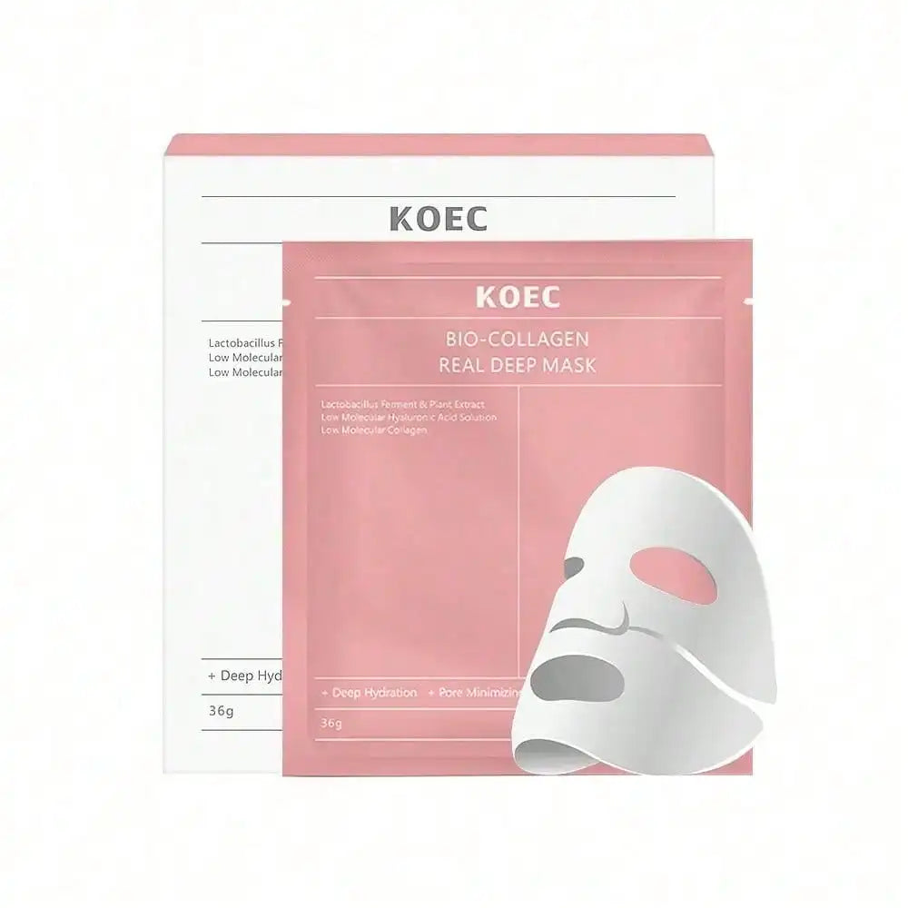 Collagen Real Deep Mask, Hydrating Overnight Hydrogel Mask, Relieve Wind-Caused Dry Skin, Improve Skin Plumpness & Tighten Pores
