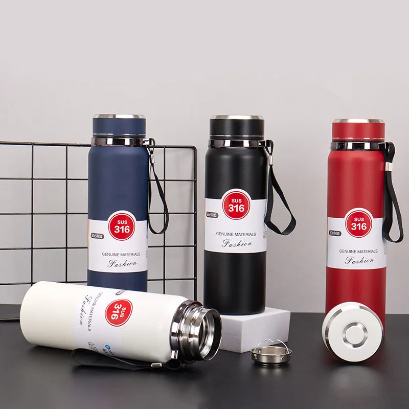 800/1000ML Stainless Steel Thermal Water Bottle Large Capacity Outdoor Insulated Cup Sport Thermal Cup Mug Travel Thermal Mugs
