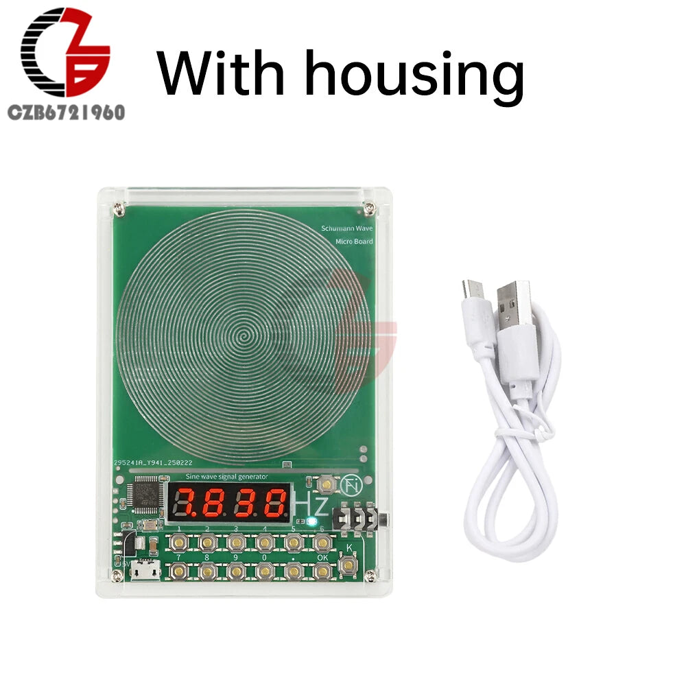 7.83HZ Schumann Wave Generator 3.5MM Audio Resonator 0.01Hz~100000Hz Adjustable Frequency Generator DC 5V Micro USB Interface
