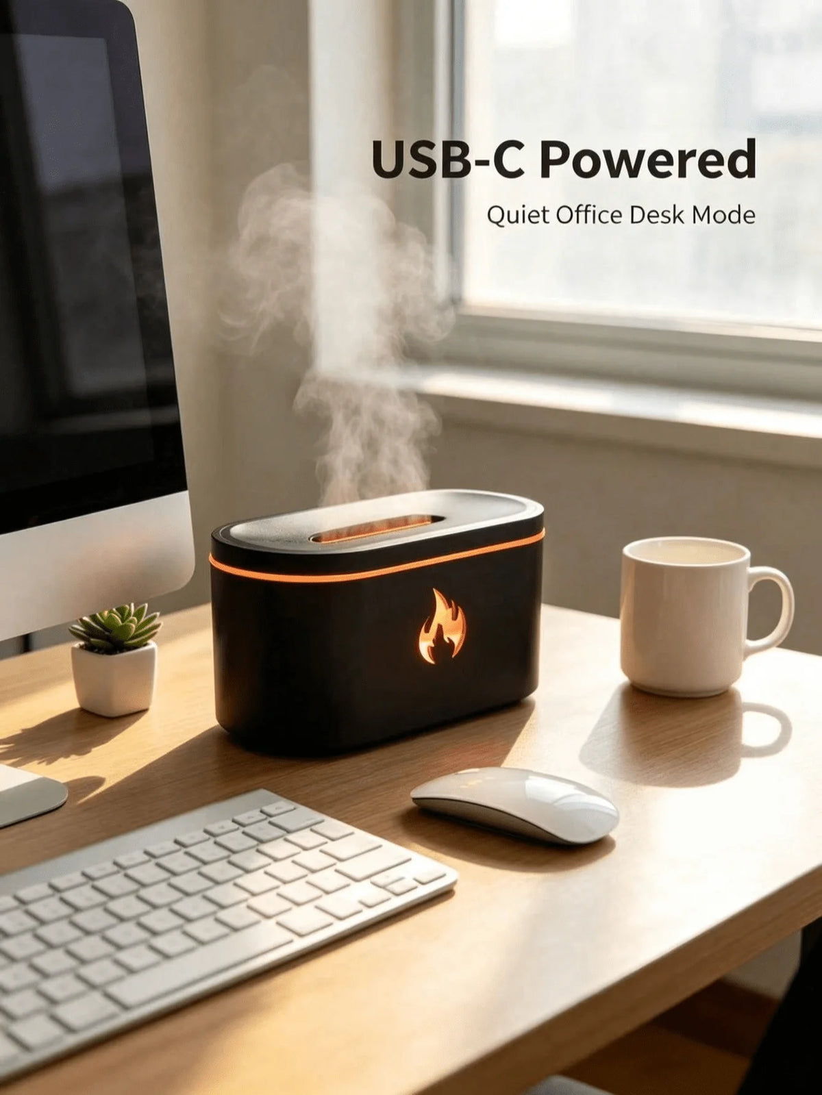 Small USB Aromatherapy Humidifier Essential Oil Aroma Diffuser Led Night Light 7-Color Ambient Light Ultrasonic Silent Space Fragrance Atomizer 200ml Water Tank Bedroom Home Office Holiday Gift
