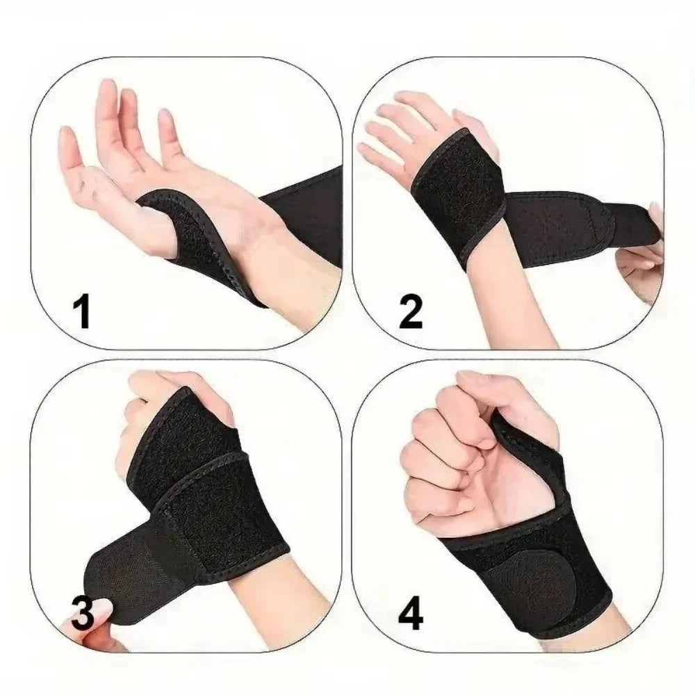 Adjustable Wrist Strap Sports Style Pressure Wrist Band For Women & Men Badminton Basketball Carpal Tunnel Wrap Brace Right Left