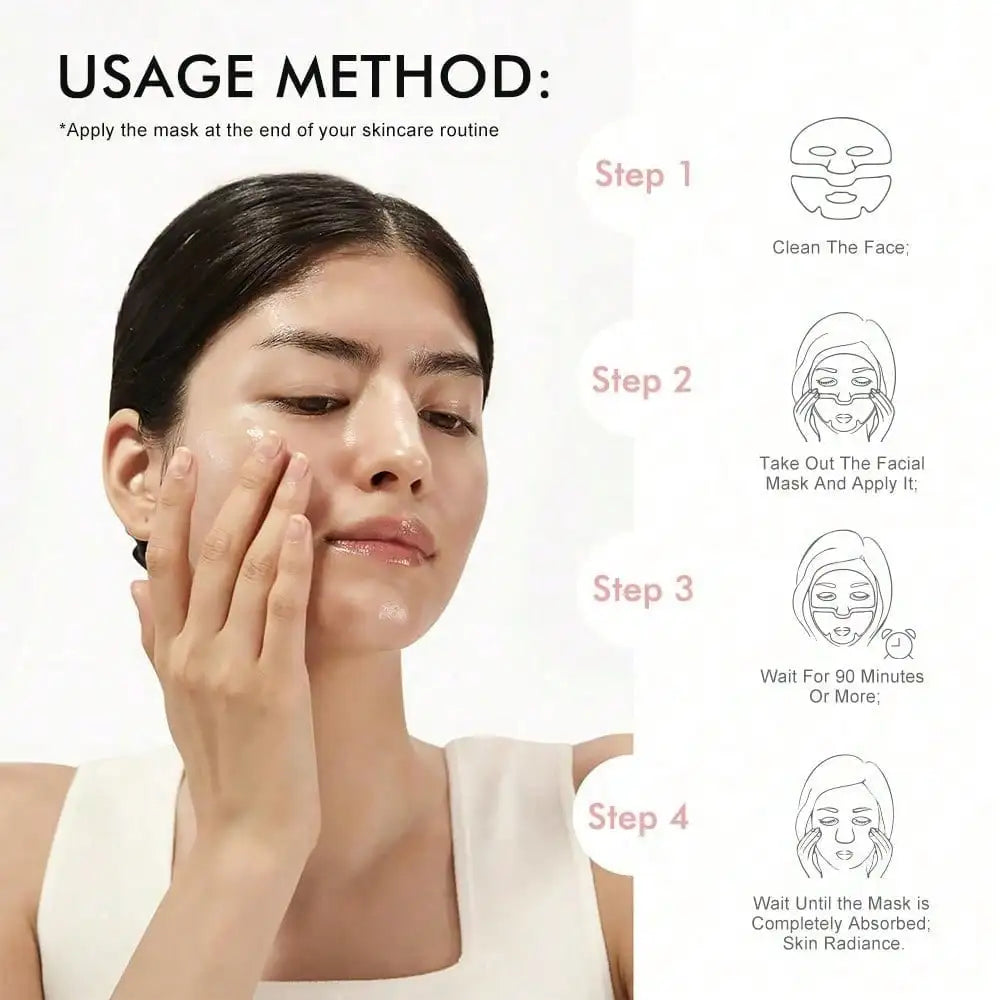 Collagen Real Deep Mask, Hydrating Overnight Hydrogel Mask, Relieve Wind-Caused Dry Skin, Improve Skin Plumpness & Tighten Pores
