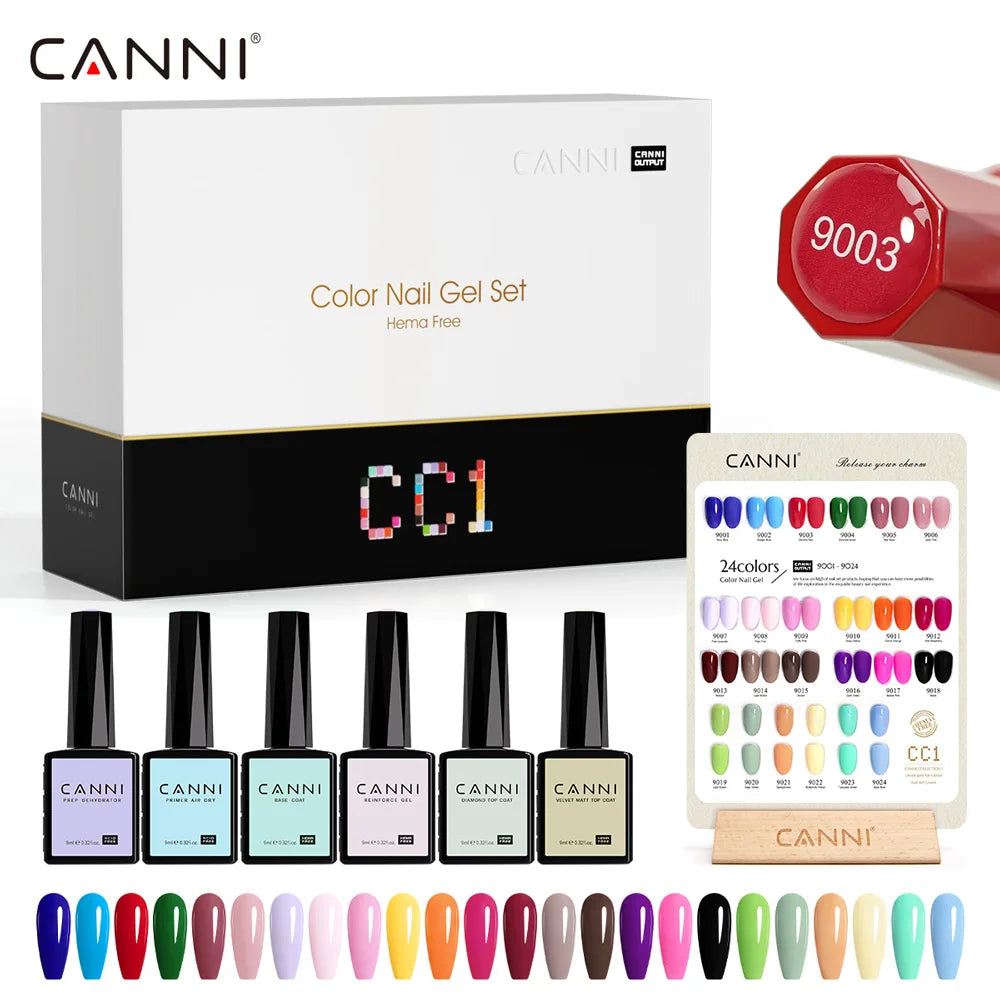 30pcs/set CANNI TPO FREE HEMA FREE Gel Polish VIPKit WholeSet New Learner Nail Maincure Gel Varnish Branded Suitcase