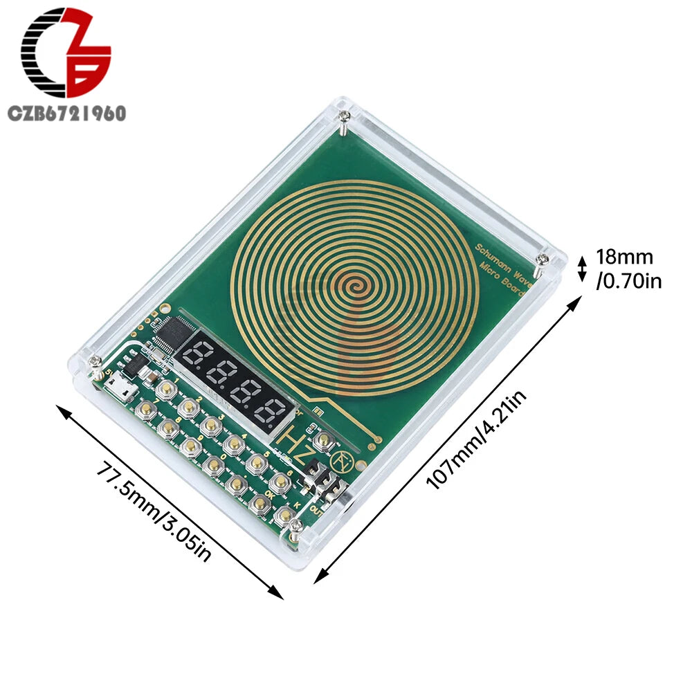 7.83HZ Schumann Wave Generator 3.5MM Audio Resonator 0.01Hz~100000Hz Adjustable Frequency Generator DC 5V Micro USB Interface