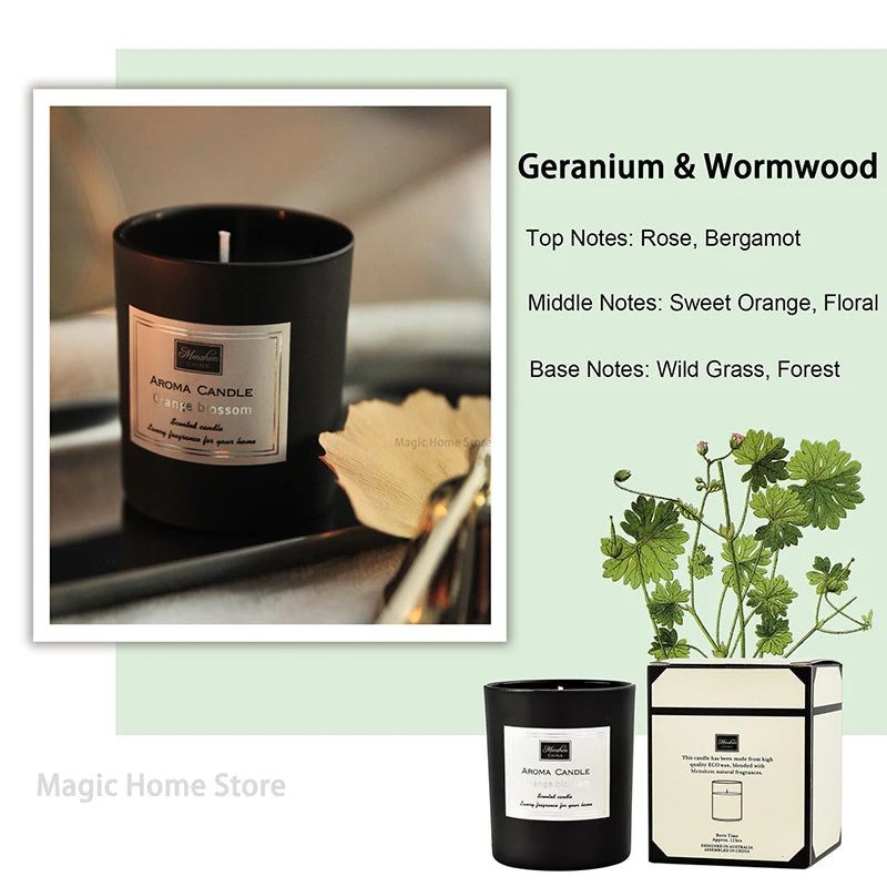 50g Smokeless Scented Aromatic Candles Creative Glass Cup Natural Soy Wax Scented Candles Home Decorative Candle Guest Gifts