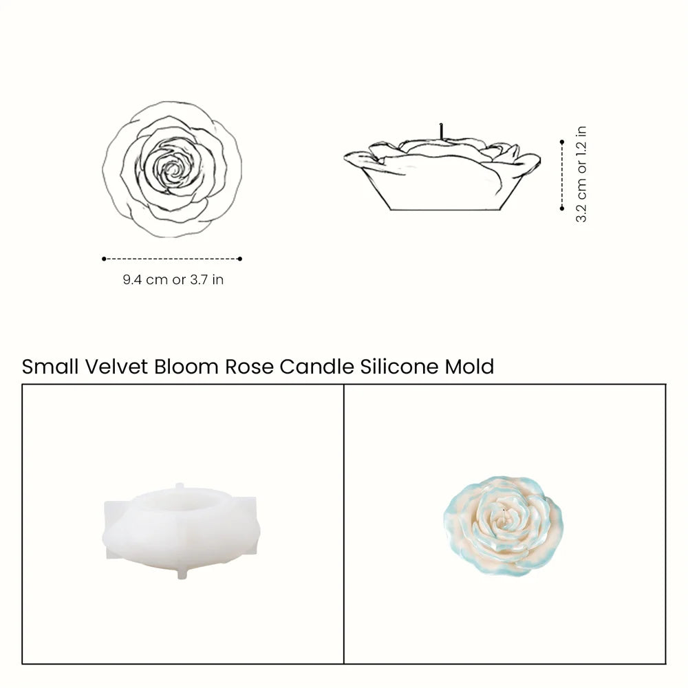 Rose Candle Molds Aromatic Candles Silicone Mould DIY Handmade Craft Gift Home Decoration