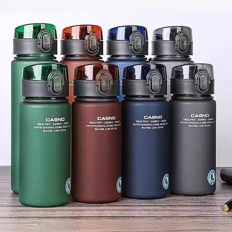 Frosted Sports Water Bottle Portable Travel Water Jug Plastic Leak Proof Cup Outdoor Riding Gym Bottles Kit Vessel 400ml 560ml