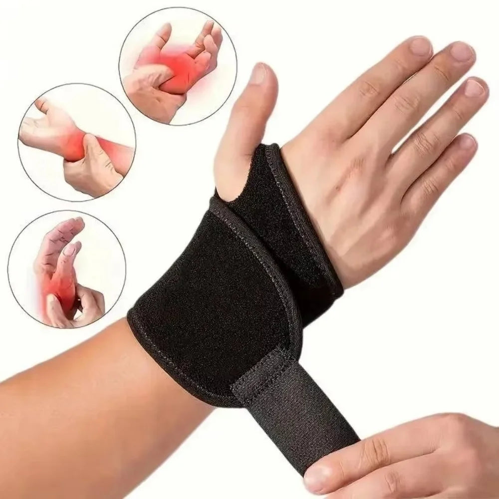 Adjustable Wrist Strap Sports Style Pressure Wrist Band For Women & Men Badminton Basketball Carpal Tunnel Wrap Brace Right Left