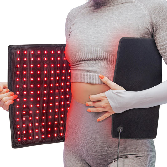 406 LEDs Red Light Therapy Heating Mat Larger Pad 660nm for Waist Back Shoulder Muscle Pain Yoga Mat Relief Relax Infrared Light 850nm