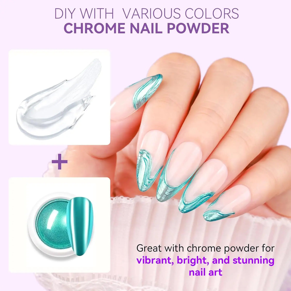 Makartt 3D Nail Gel Clear 3D Painting Gels for Nails Art, Mixable with Chrome Powder and Polish, No Wipe UV Gel for Sculpting