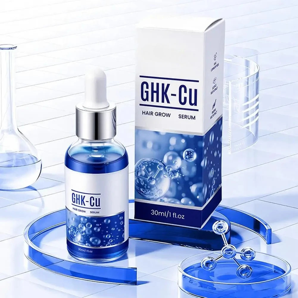GHK-Cu Copper Peptide Hair Growth Serum – Anti Hair Loss Regrowth Treatment, Root Strengthen Scalp Moisturizer Hair Oil