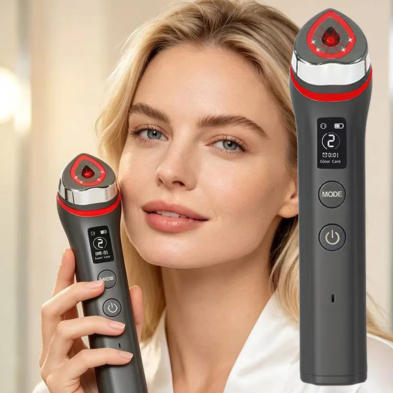 1Pc5 Modes RF Facial Beauty Device, Electronic Facial Bauty Device With 5-Color Light, Portable Face Skin Massage Tool For Travel Home Use