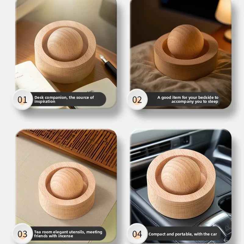 Solid Wood Spherical Essential Oil for Fragrance Home Bedroom Diffuser Walnut Fragrance Eliminate Room With Home Decoration