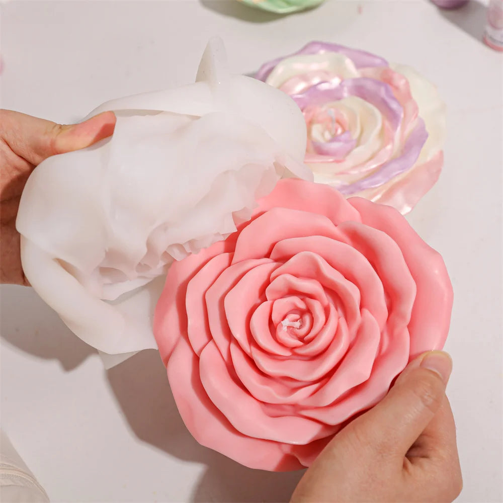 Rose Candle Molds Aromatic Candles Silicone Mould DIY Handmade Craft Gift Home Decoration