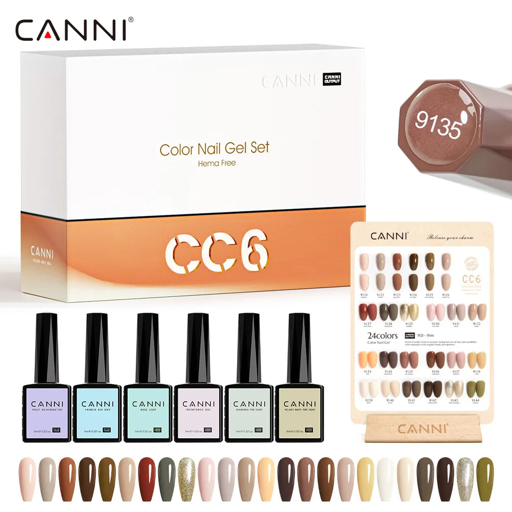 30pcs/set CANNI TPO FREE HEMA FREE Gel Polish VIPKit WholeSet New Learner Nail Maincure Gel Varnish Branded Suitcase
