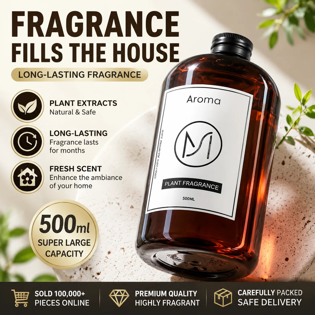 Fragrance Supplement Liquid Five Star Hotel White Tea Fragrance Room Fragrance Reserve 500ml Flameless Aromatherapy