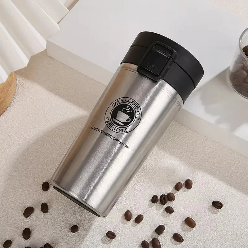 Double-Walled Stainless Steel Thermos 380/510ML Insulated Travel Flask for Hot & Cold Drinks Outdoors