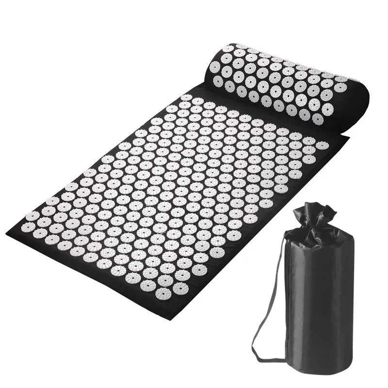 Massager Cushion Massage Yoga Mat Acupressure Relieve Pain Stress Back Body Pain Spike Mat Acupuncture Mat and Pillow Set