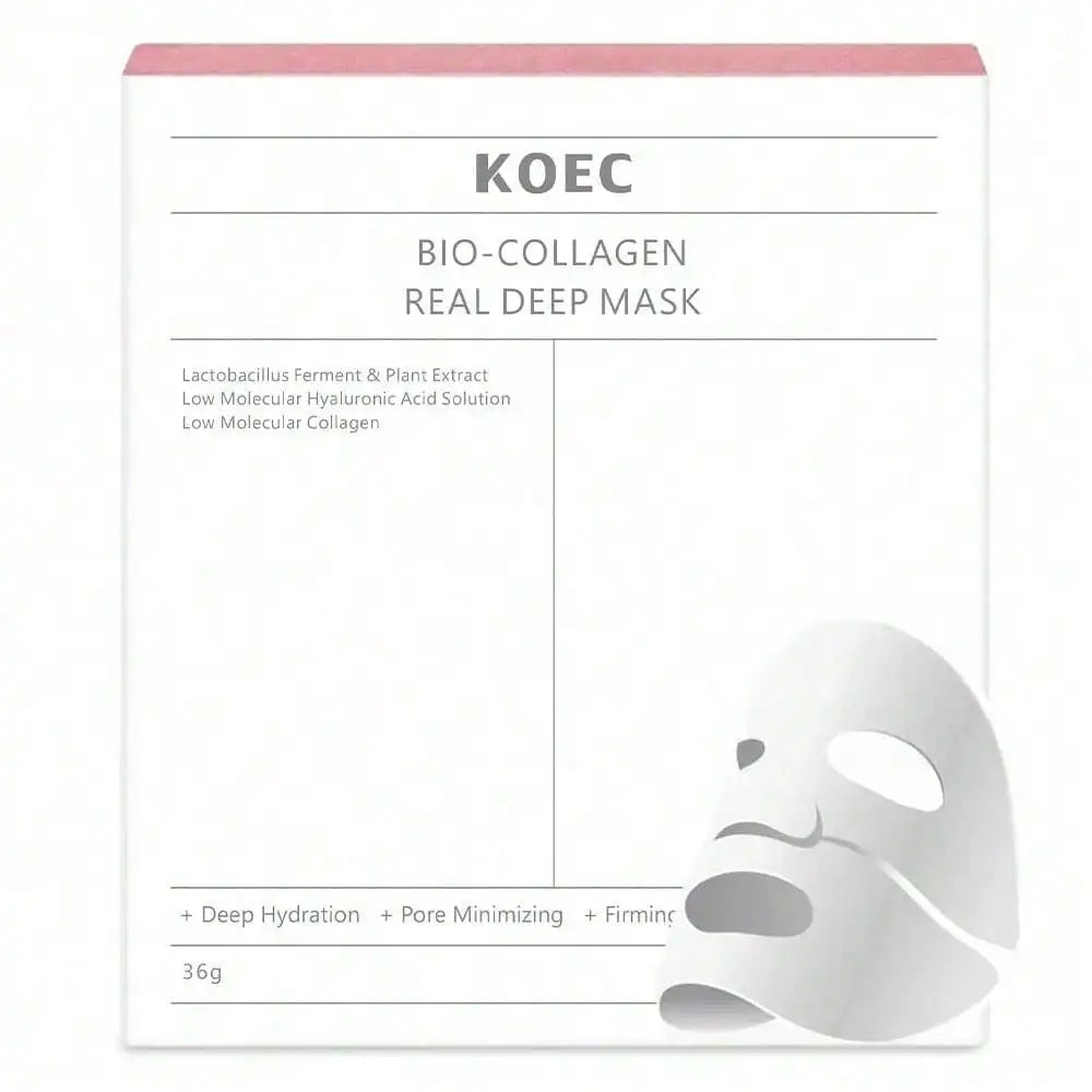 Collagen Real Deep Mask, Hydrating Overnight Hydrogel Mask, Relieve Wind-Caused Dry Skin, Improve Skin Plumpness & Tighten Pores